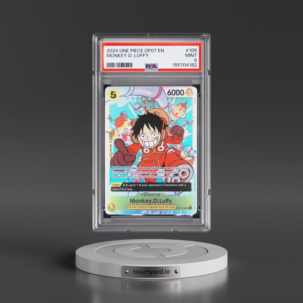 2024 One Piece OP07-500 Years in the Future #109 Monkey D. Luffy (PSA 9 MINT)