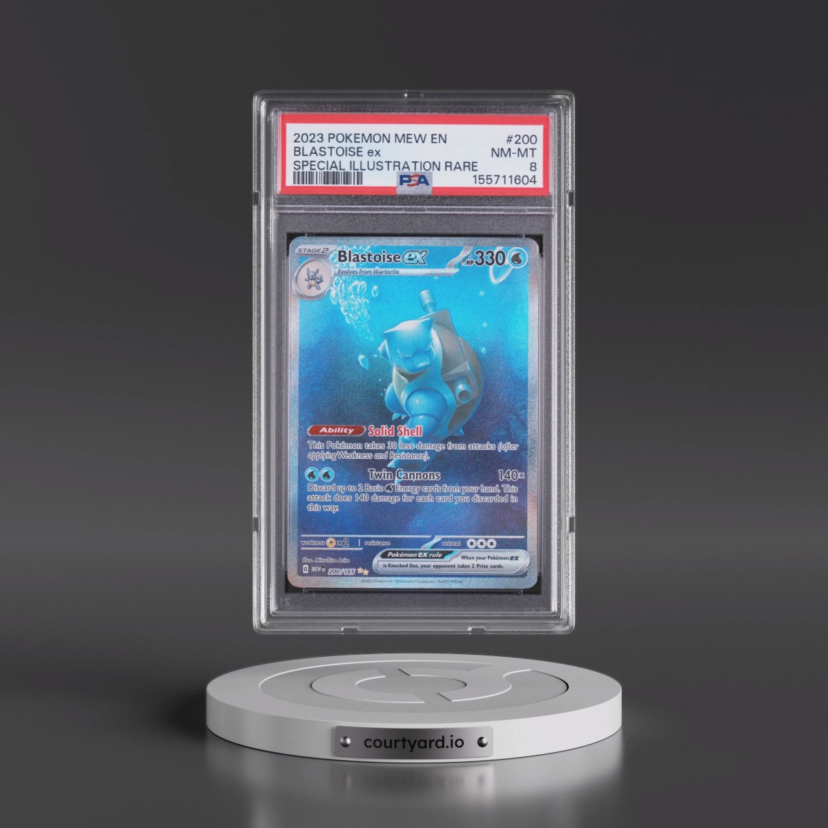 2023 Pokémon Mew EN-151 #200 Blastoise EX - Holo Special Illustration Rare (PSA 8 NM-MT)