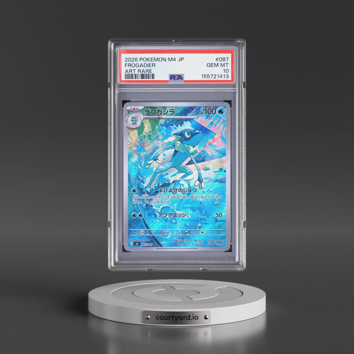 2026 Pokémon M4-Ninja Spinner Frogadier - Art Rare #087 PSA 10