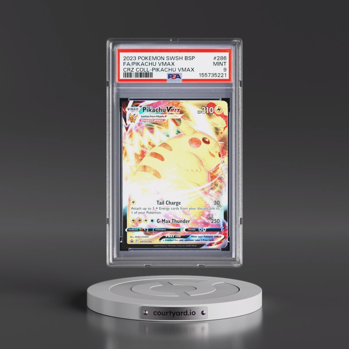 2023 Pokémon Swsh Black Star Promo #286 Pikachu Vmax - Full Art Crown Zenith Collections-Pikachu Vmax (PSA 9 MINT)