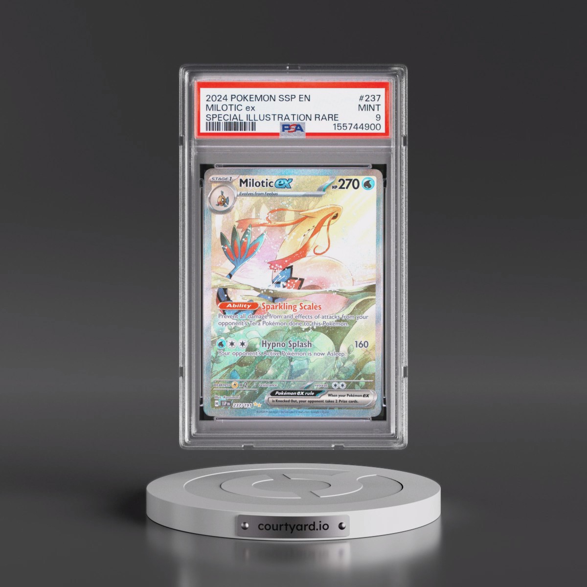 2024 Pokémon Ssp EN-Surging Sparks #237 Milotic EX - Holo Special Illustration Rare (PSA 9 MINT)