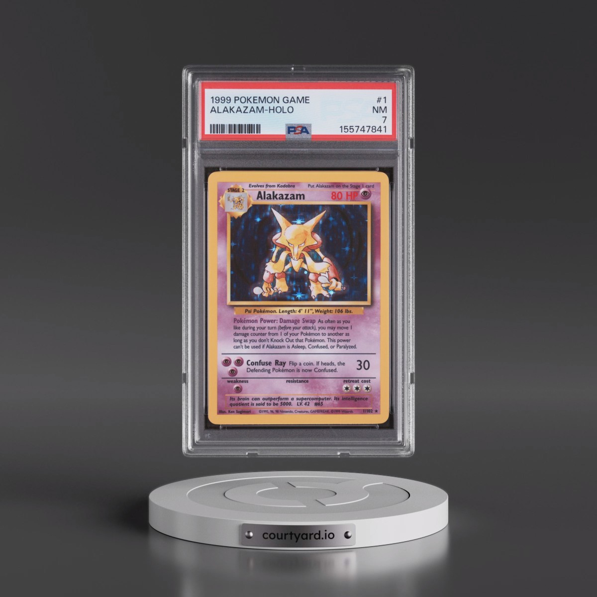 1999 Pokémon Game #1 Alakazam - Holo (PSA 7 NM)