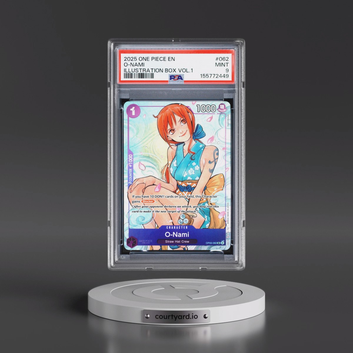 2025 One Piece Promos #062 O-Nami - Illustration Box Vol.1 (PSA 9 MINT)