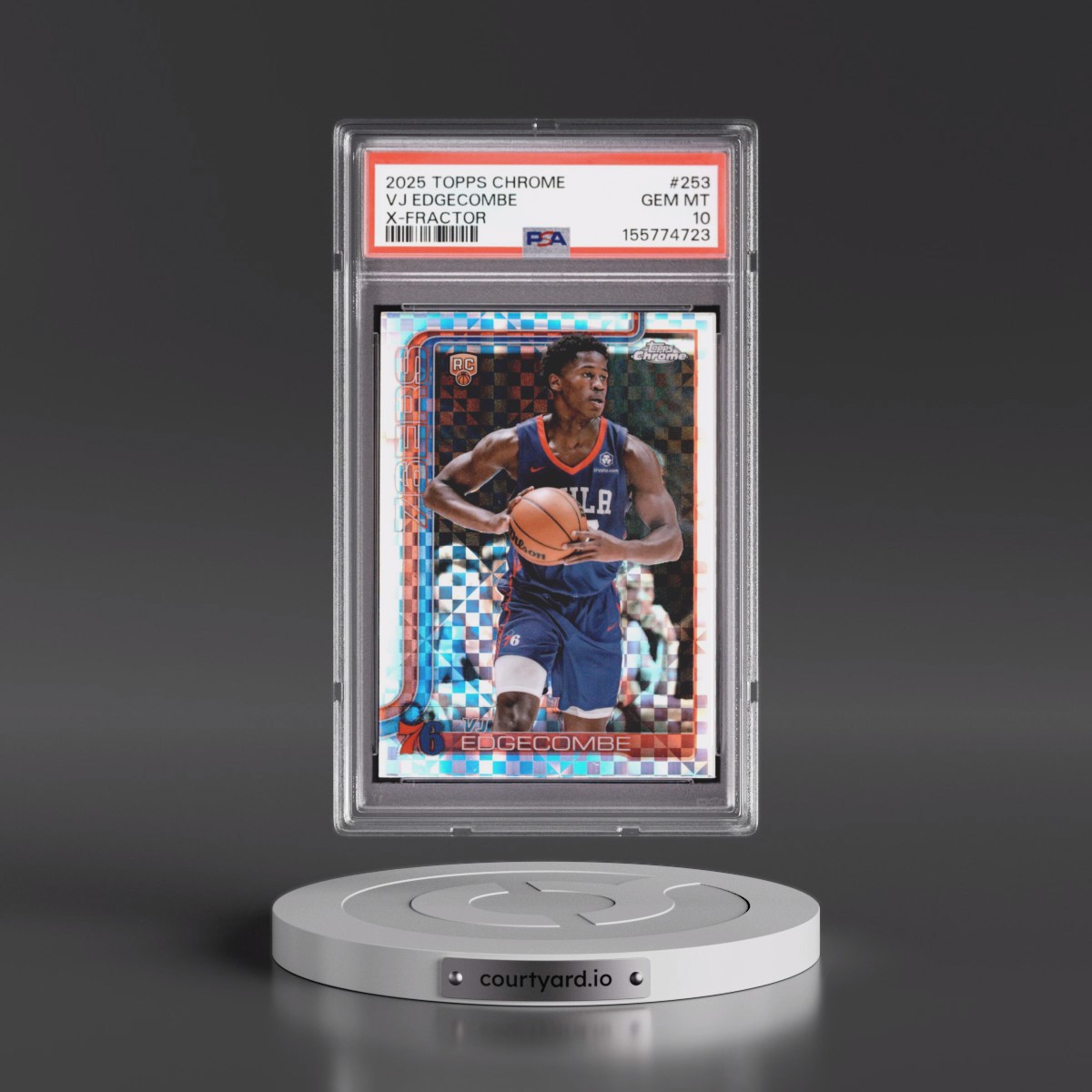 2025 Topps Chrome #253 VJ Edgecombe - X-Fractor (PSA 10 GEM MINT)