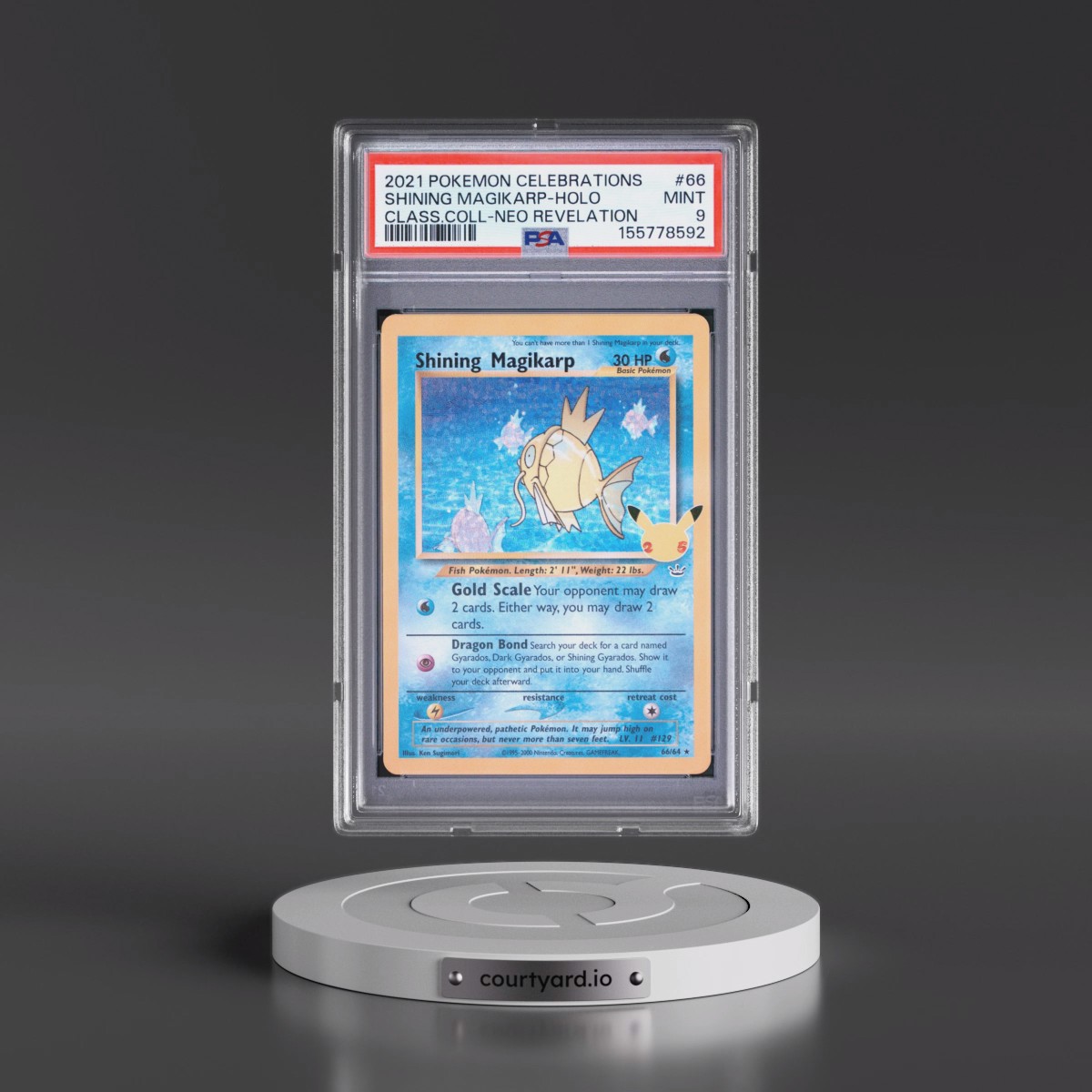 2021 Pokémon Celebrations Classic Collection #66 Shining Magikarp - Holo Holo (PSA 9 MINT)
