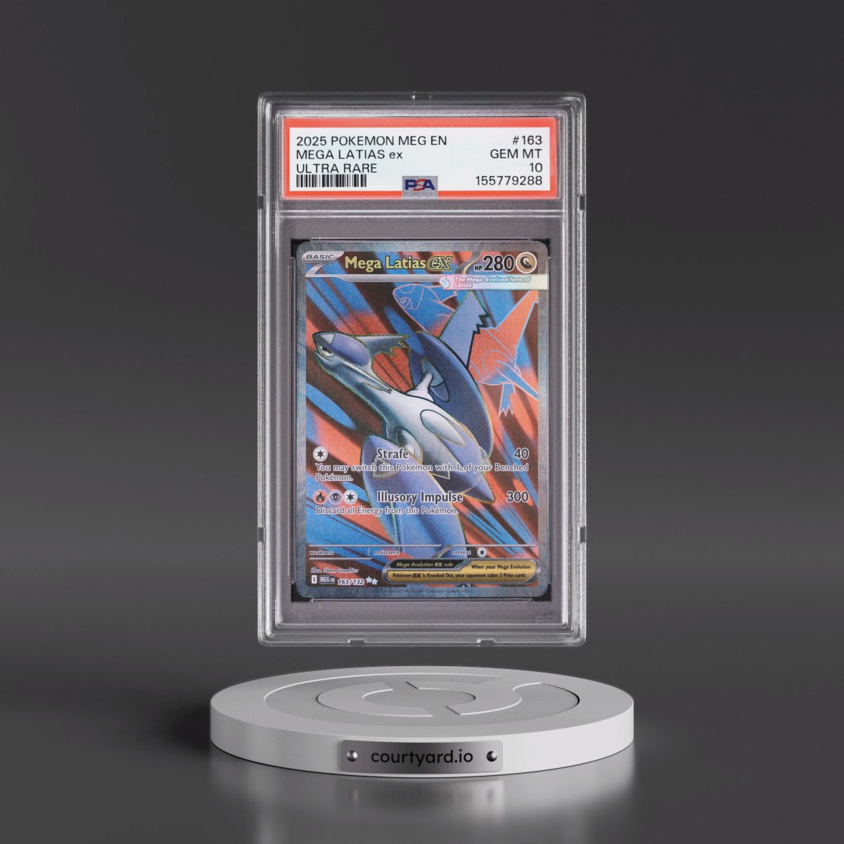2025 Pokémon Meg EN-Mega Evolution #163 Mega Latias EX - Holo Ultra Rare (PSA 10 GEM MINT)