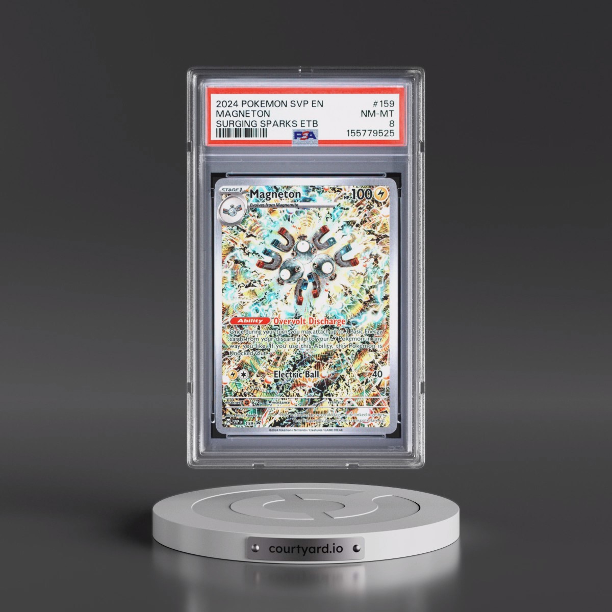 2024 Pokémon Svp EN-SV Black Star Promo #159 Magneton - Surging Sparks Elite Trainer Box (PSA 8 NM-MT)