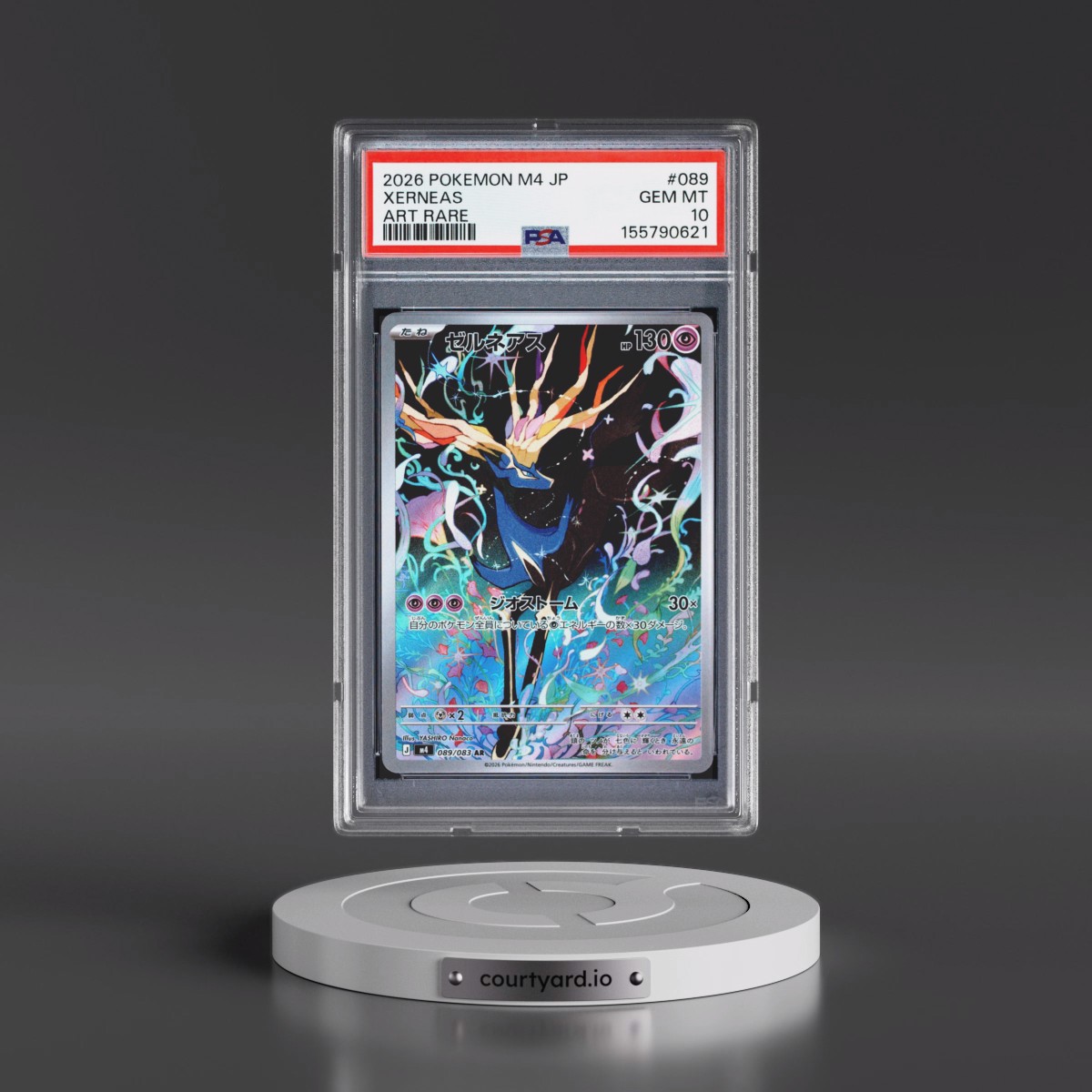 2026 Pokémon M4-Ninja Spinner #089 Xerneas - Art Rare (PSA 10 GEM MINT)
