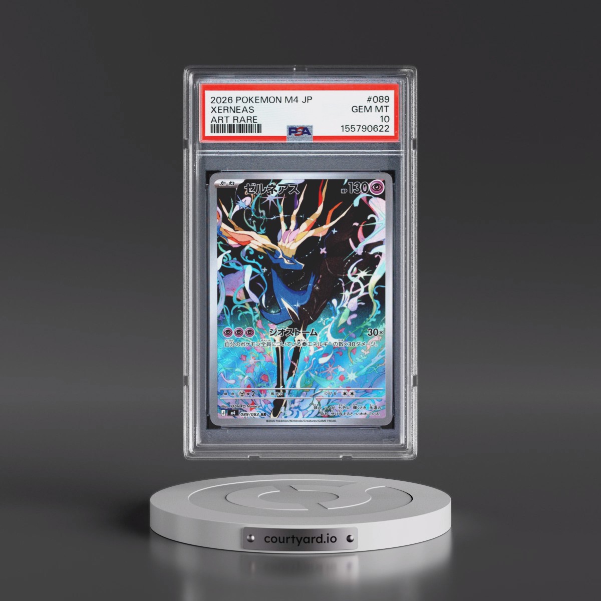 2026 Pokémon M4-Ninja Spinner #089 Xerneas - Art Rare (PSA 10 GEM MINT)