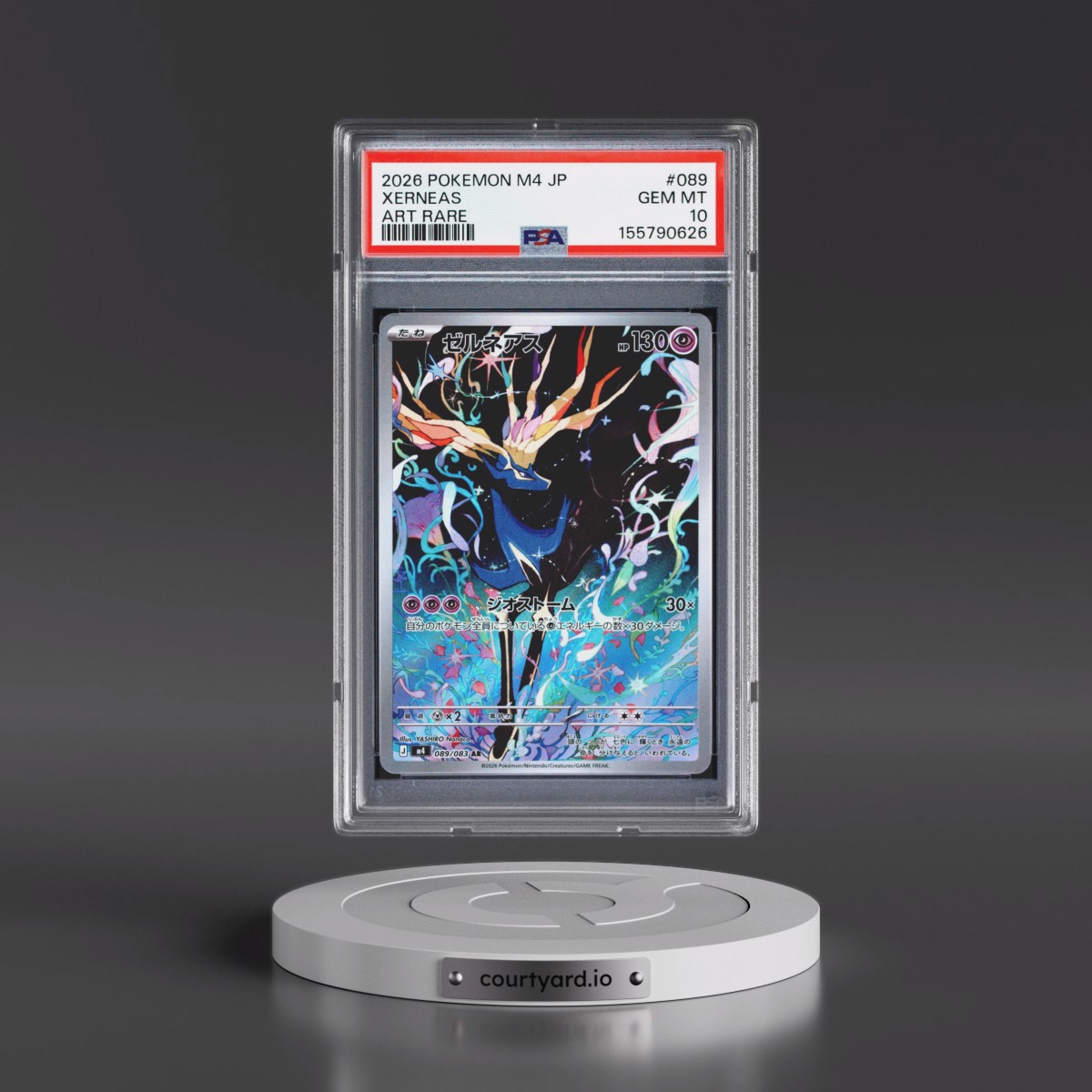 2026 Pokémon M4-Ninja Spinner #089 Xerneas - Art Rare (PSA 10 GEM MINT)