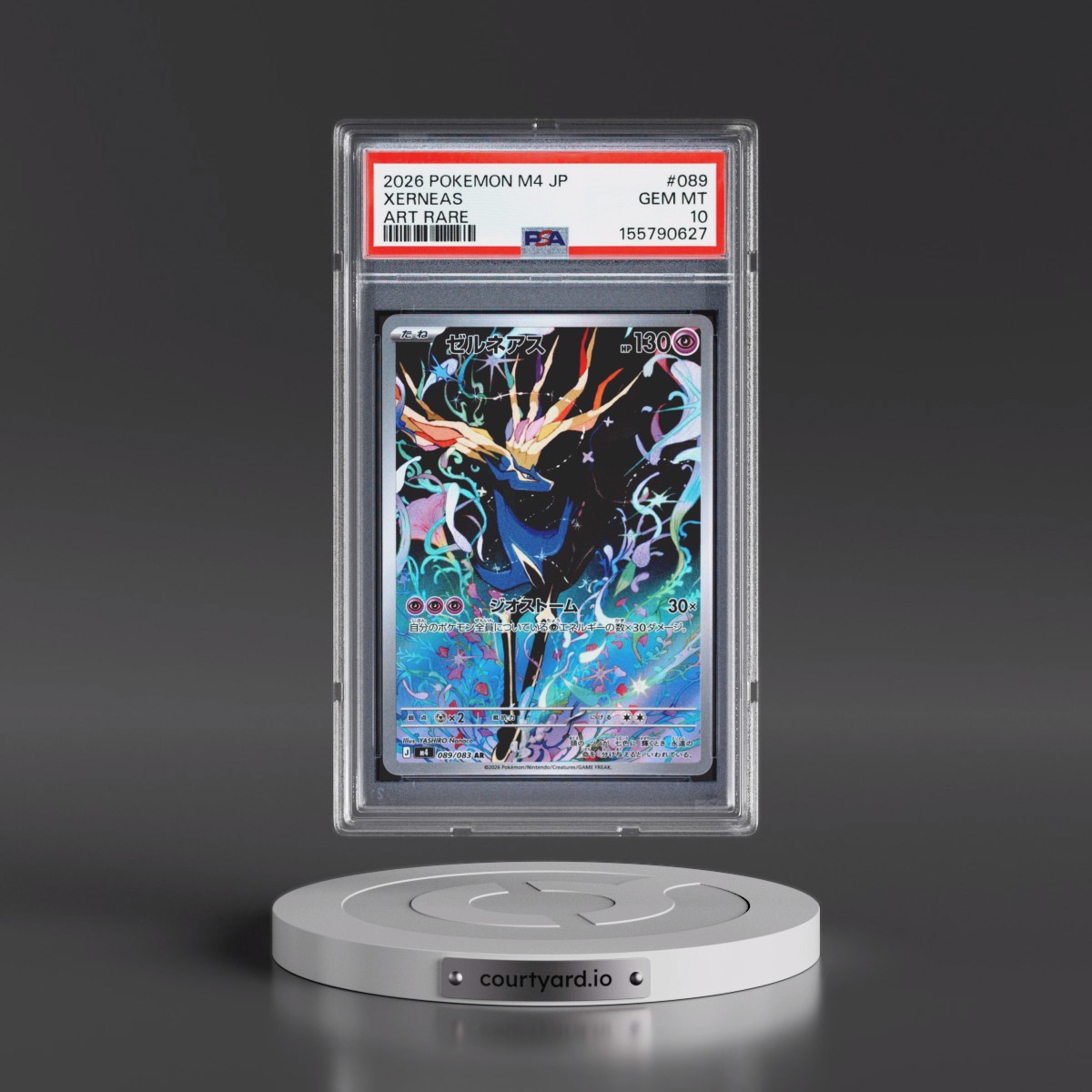 2026 Pokémon M4-Ninja Spinner #089 Xerneas - Art Rare (PSA 10 GEM MINT)