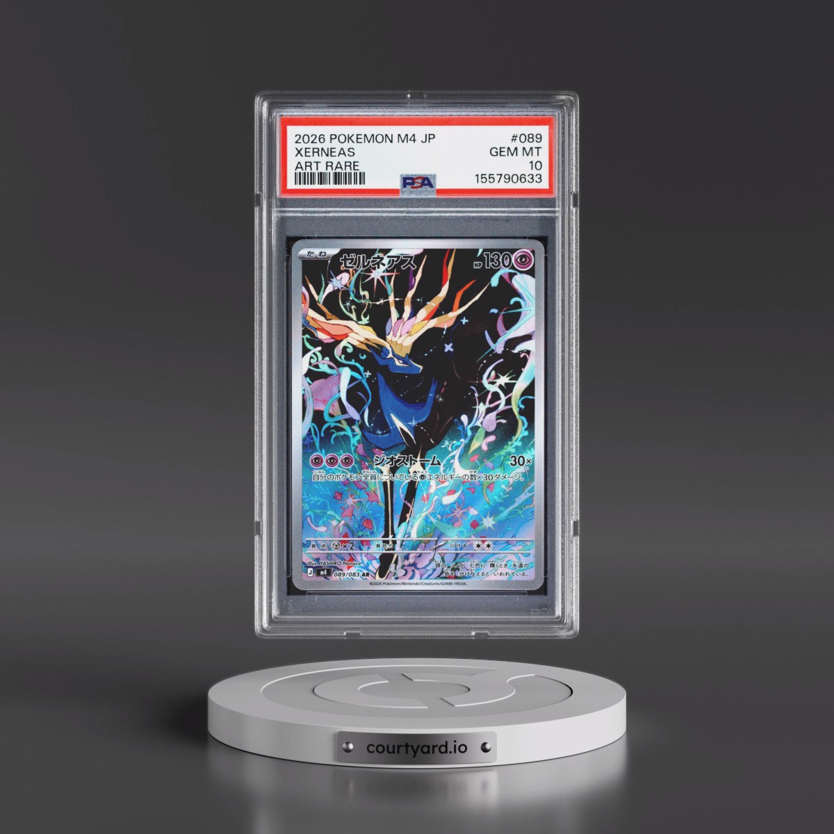 2026 Pokémon M4-Ninja Spinner #089 Xerneas - Art Rare (PSA 10 GEM MINT)