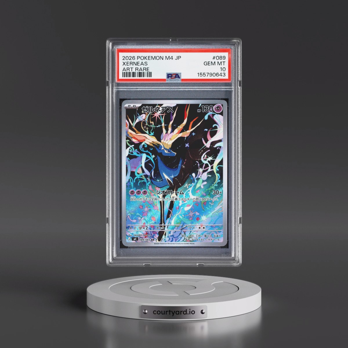 2026 Pokémon M4-Ninja Spinner #089 Xerneas - Art Rare (PSA 10 GEM MINT)