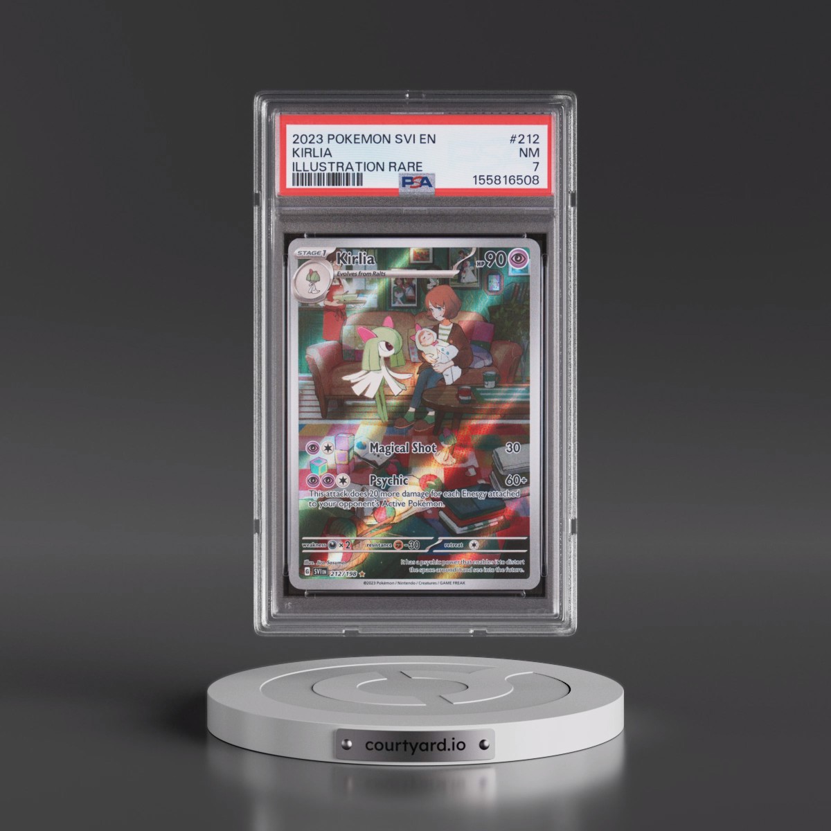 2023 Pokémon Svi EN-Scarlet & Violet #212 Kirlia - Illustration Rare (PSA 7 NM)