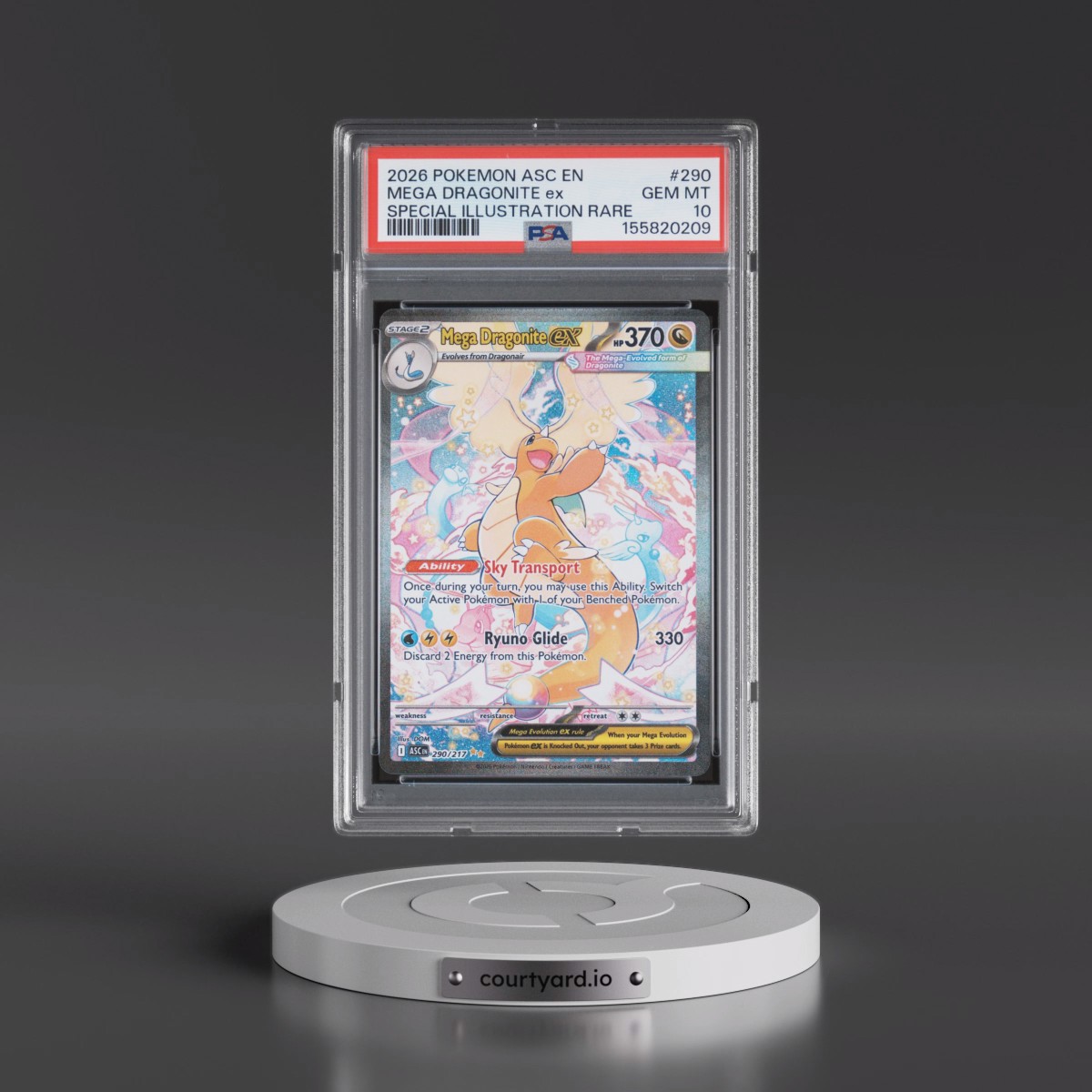 2026 Pokémon Asc EN-Ascended Heroes #290 Mega Dragonite EX - Holo Special Illustration Rare (PSA 10 GEM MINT)