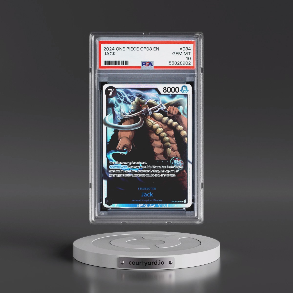 2024 One Piece OP08-Two Legends #084 Jack (PSA 10 GEM MINT)
