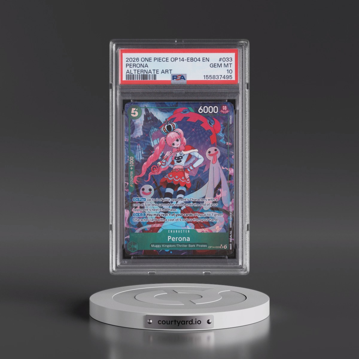 2026 One Piece OP14-EB04-the Azure Sea's Seven #033 Perona - Alternate Art (PSA 10 GEM MINT)