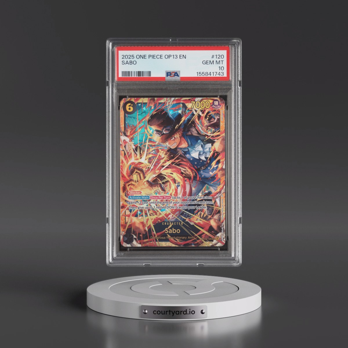 2025 One Piece OP13-Carrying on His Will #120 Sabo (PSA 10 GEM MINT)