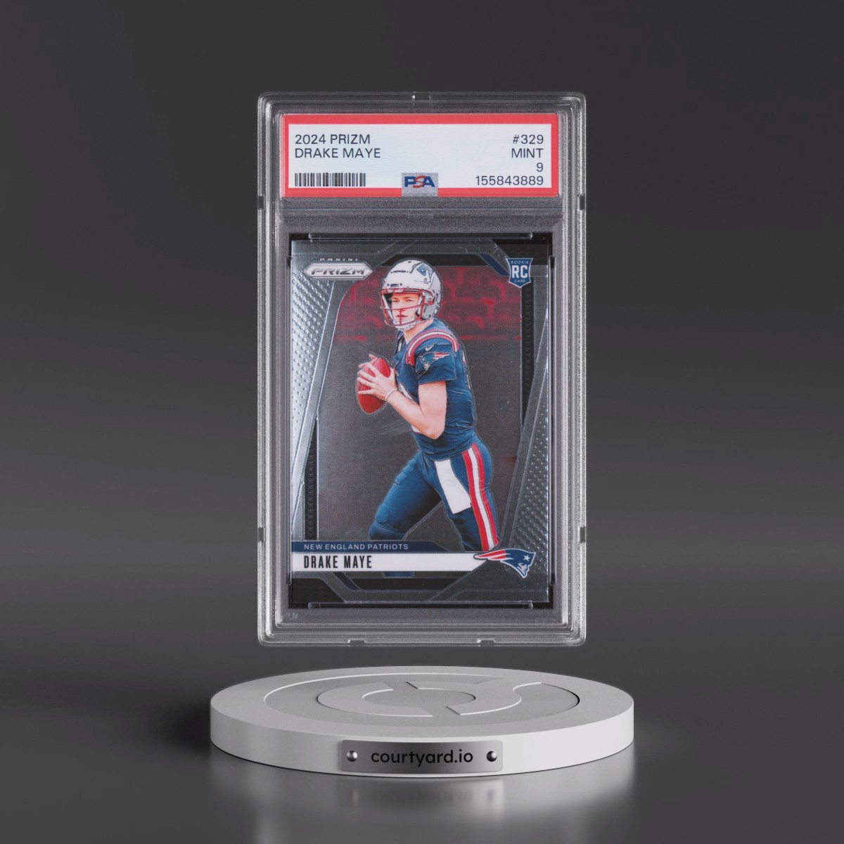 2024 Panini Prizm #329 Drake Maye (PSA 9 MINT)