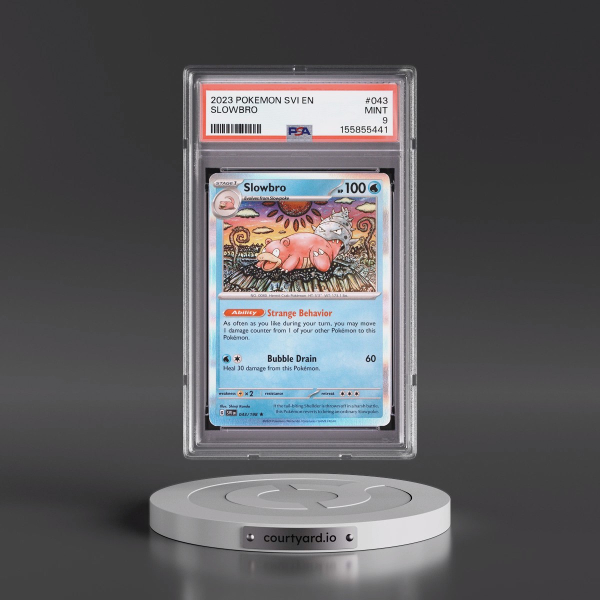 2023 Pokémon Svi EN-Scarlet & Violet #043 Slowbro (PSA 9 MINT)