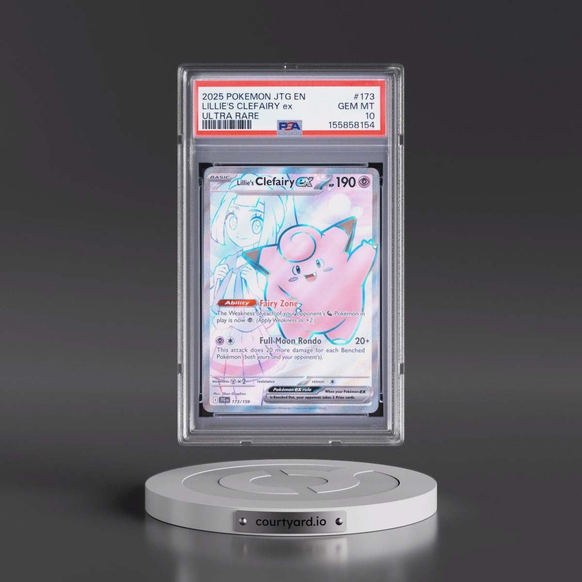 2025 Pokémon Jtg EN-Journey Together #173 Lillie's Clefairy EX - Holo Ultra Rare (PSA 10 GEM MINT)