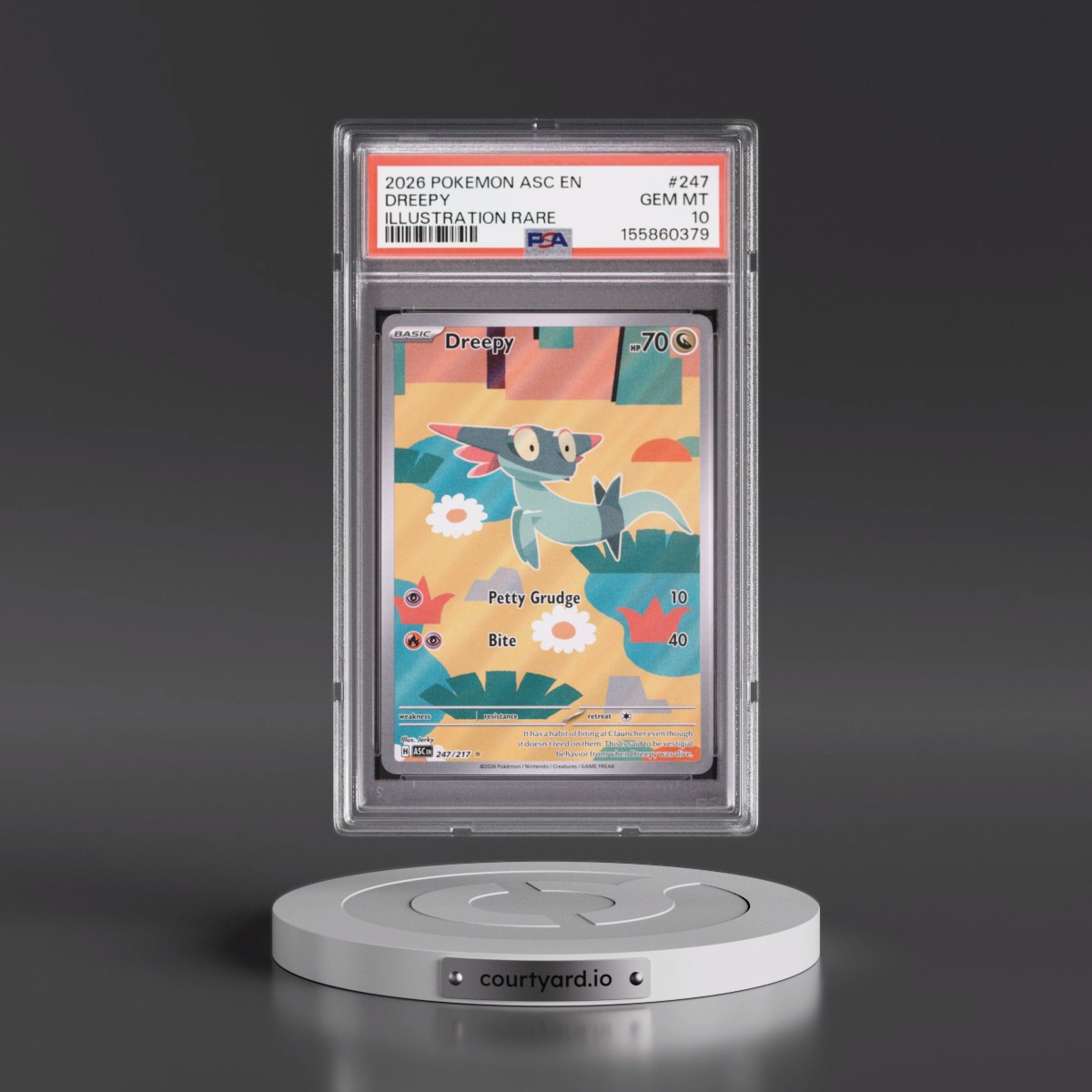 2026 Pokémon Asc EN-Ascended Heroes #247 Dreepy - Illustration Rare (PSA 10 GEM MINT)