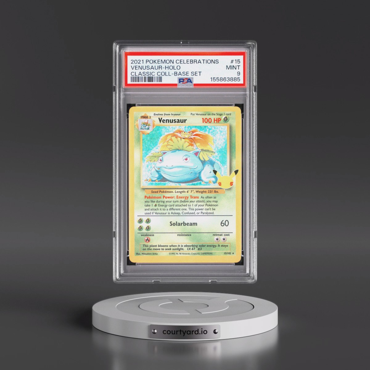 2021 Pokémon Celebrations Classic Collection #15 Venusaur - Holo (PSA 9 MINT)