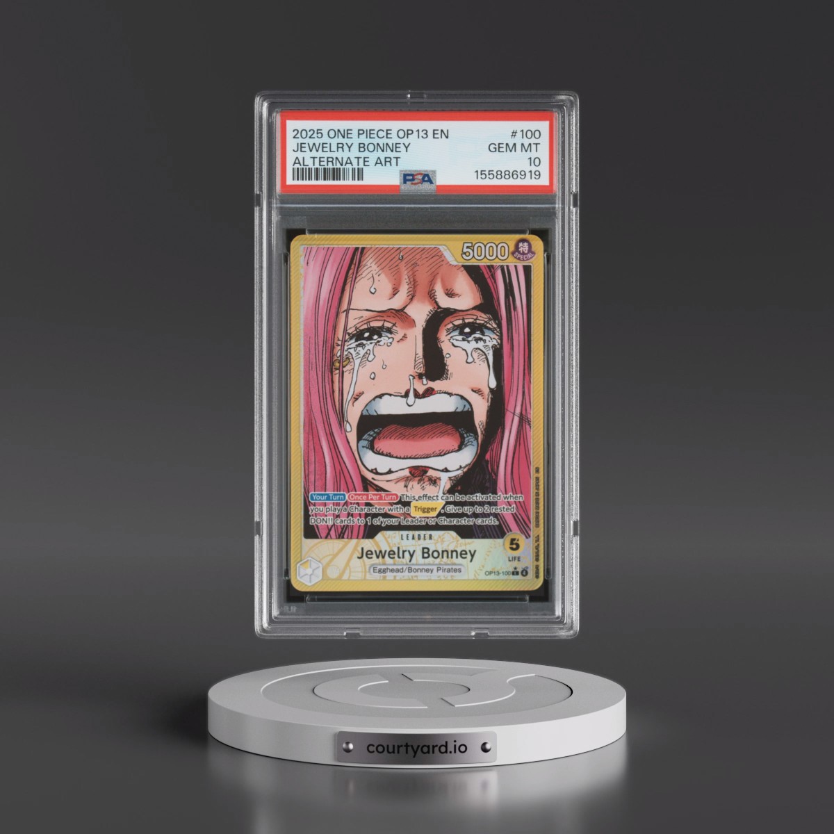 2025 One Piece OP13-Carrying on His Will #100 Jewelry Bonney - Alternate Art (PSA 10 GEM MINT)