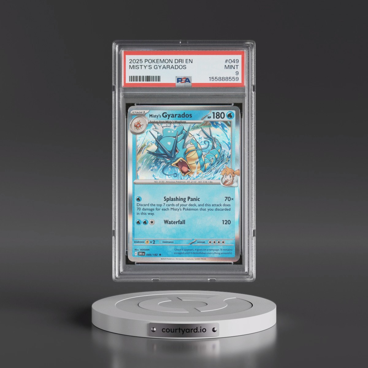 2025 Pokémon Dri EN-Destined Rivals #049 Misty's Gyarados (PSA 9 MINT)
