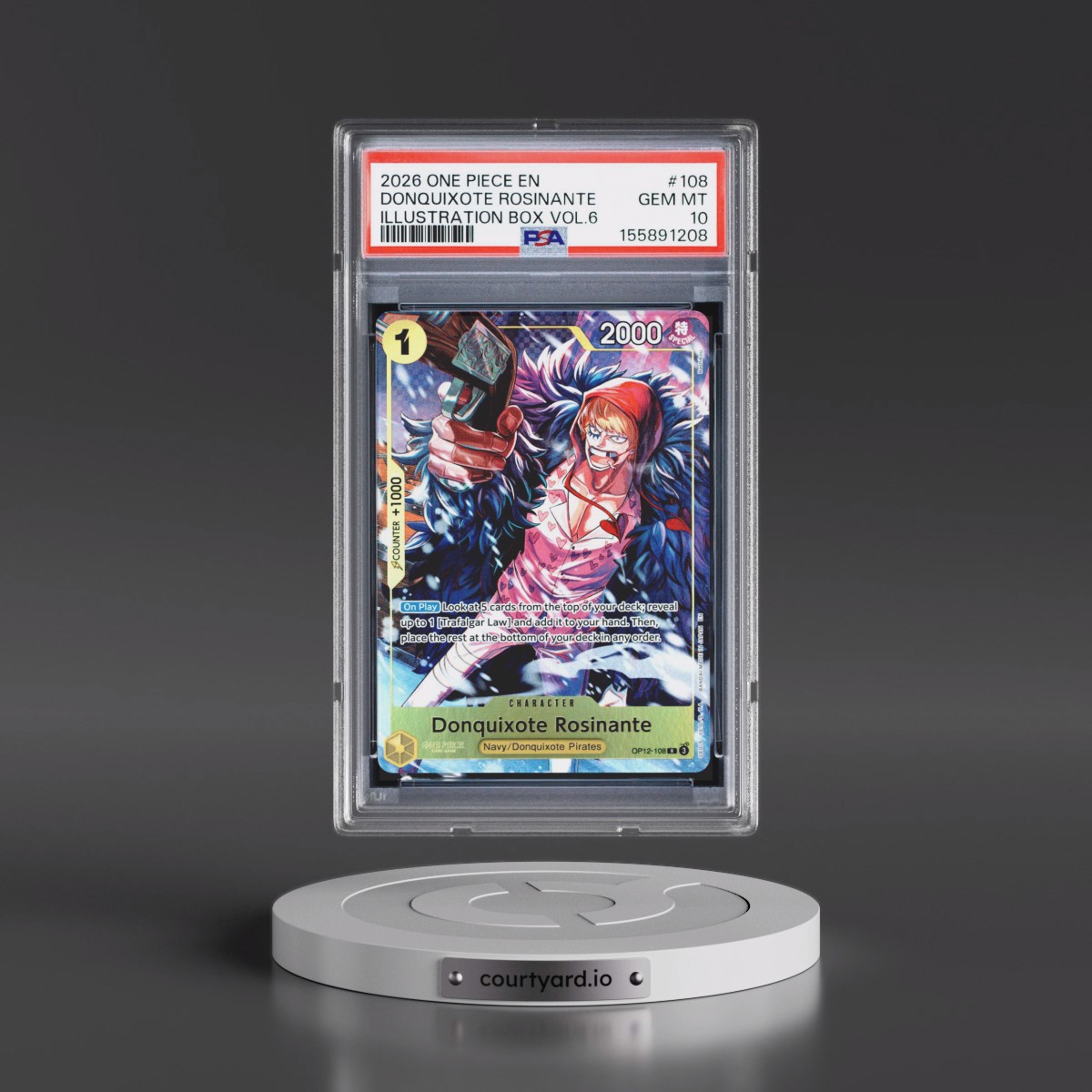 2026 One Piece Promos #108 Donquixote Rosinante - Illustration Box Vol.6 (PSA 10 GEM MINT)