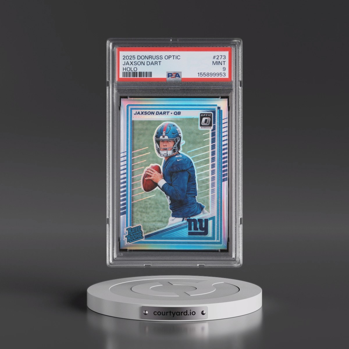 2025 Panini Donruss Optic #273 Jaxson Dart - Holo (PSA 9 MINT)