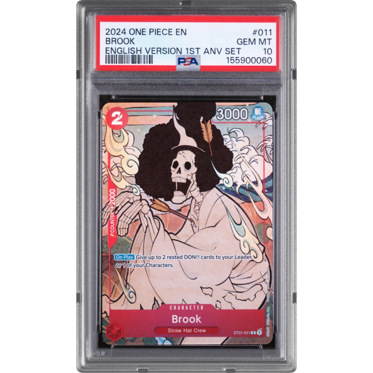 2024 One Piece English Version 1st Anniversary Set #011 Brook (PSA 10 GEM MINT)
