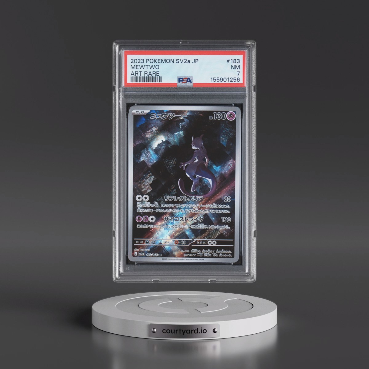 2023 Pokémon Sv2a-Pokémon Card 151 #183 Mewtwo - Art Rare (PSA 7 NM)