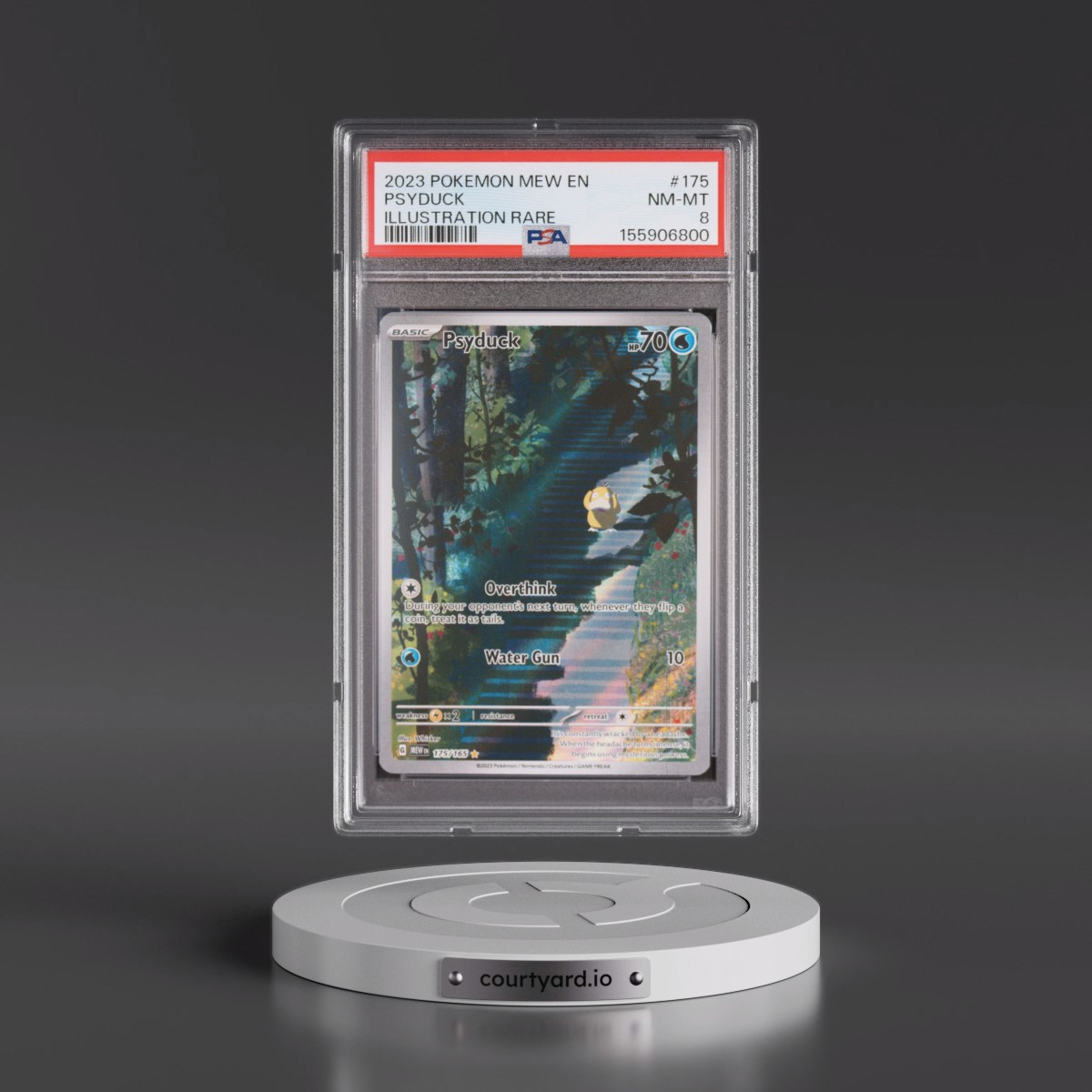 2023 Pokémon Mew EN-151 #175 Psyduck - Illustration Rare (PSA 8 NM-MT)