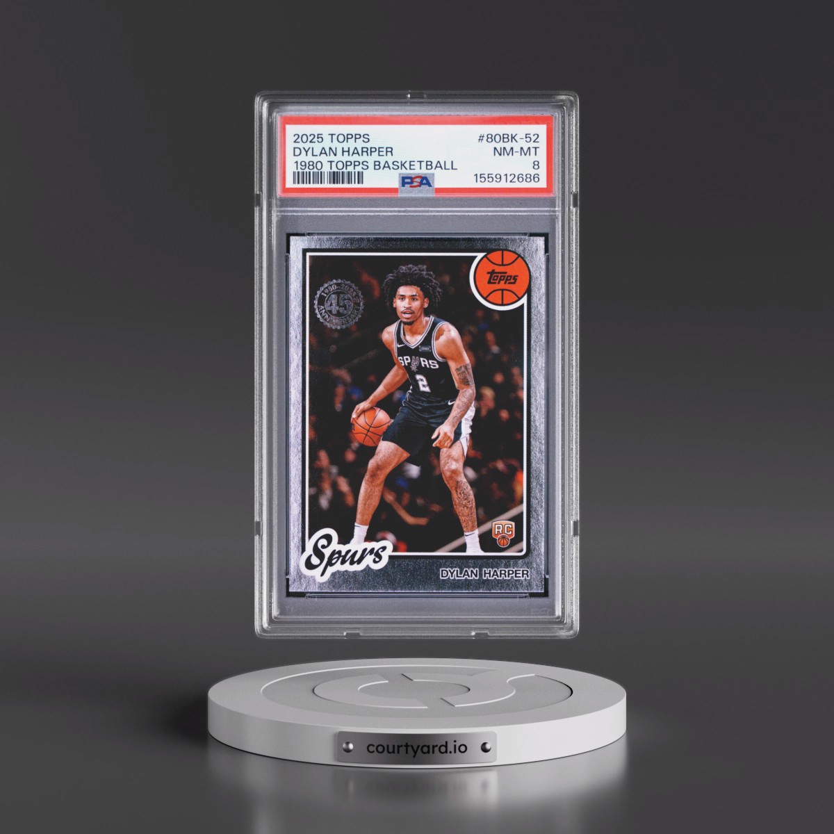 2025 Topps 1980-81 Topps Basketball #80BK-52 Dylan Harper (PSA 8 NM-MT)