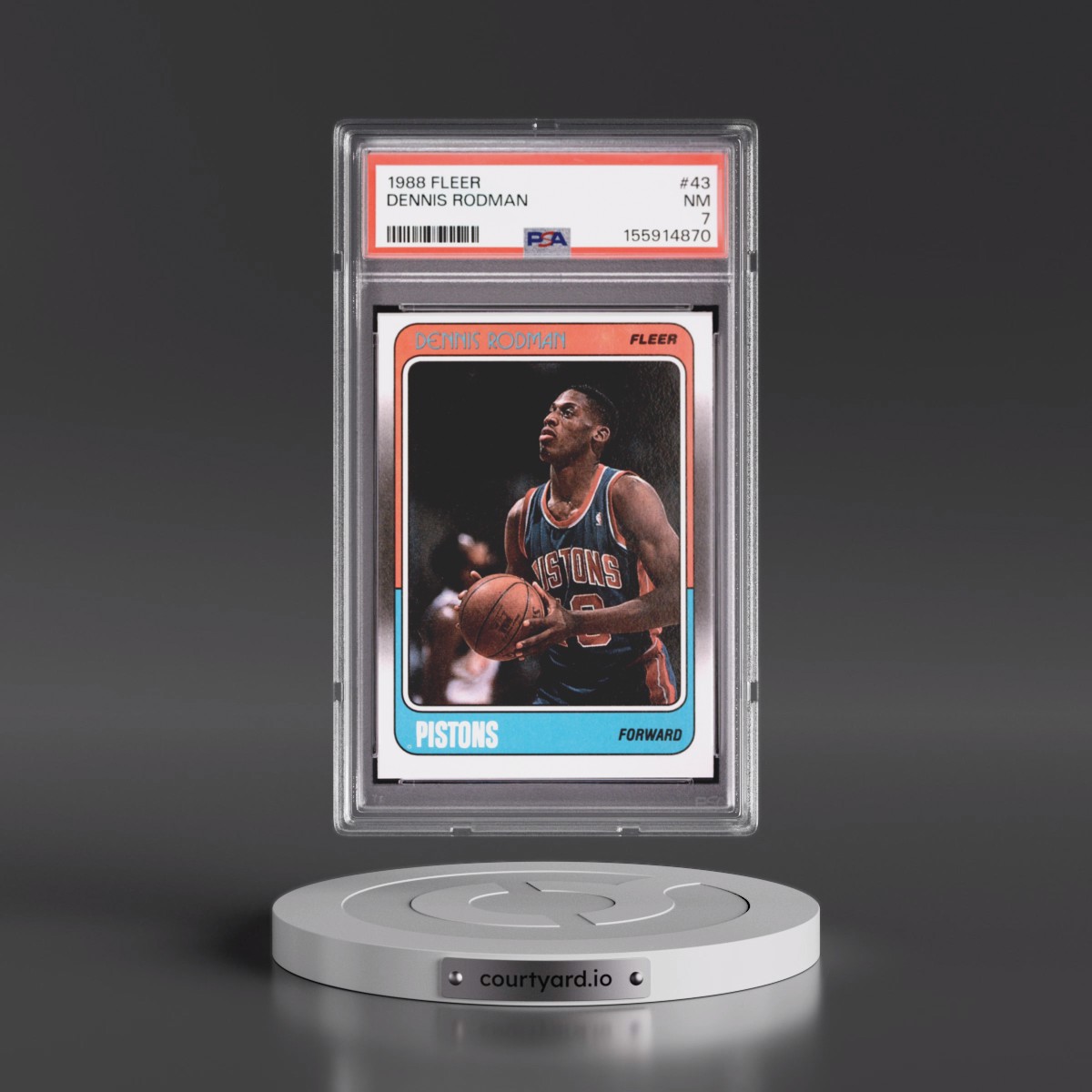 1988 Fleer Dennis Rodman #43 PSA 7