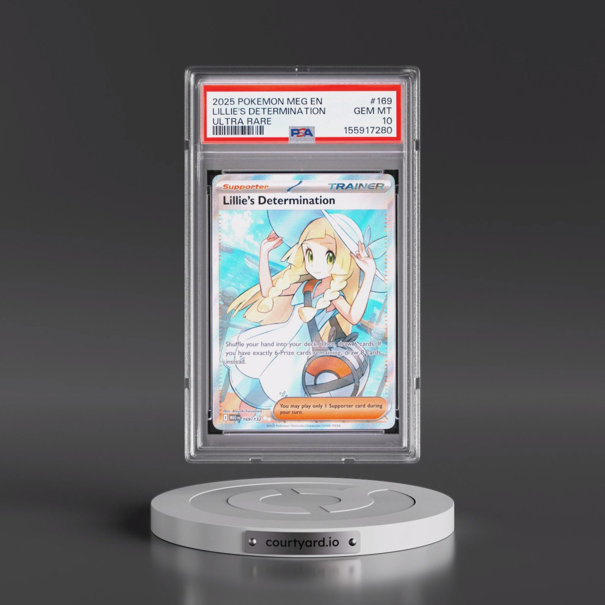 2025 Pokémon Meg EN-Mega Evolution #169 Lillie's Determination - Ultra Rare (PSA 10 GEM MINT)