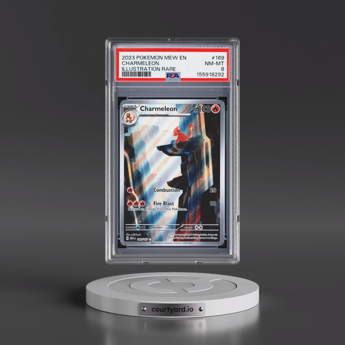 2023 Pokémon Mew EN-151 #169 Charmeleon - Illustration Rare (PSA 8 NM-MT)