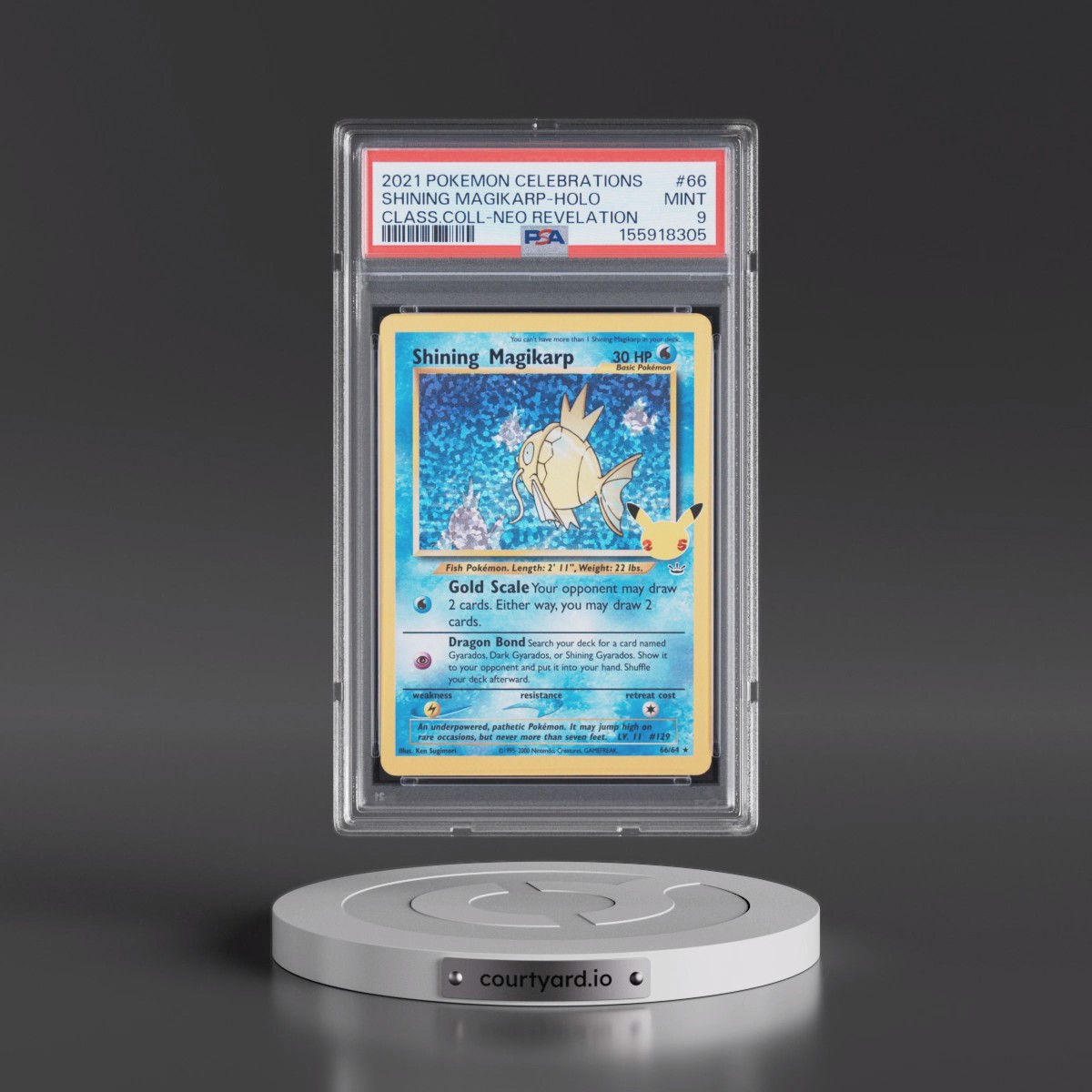2021 Pokémon Celebrations Classic Collection #66 Shining Magikarp - Holo Holo (PSA 9 MINT)