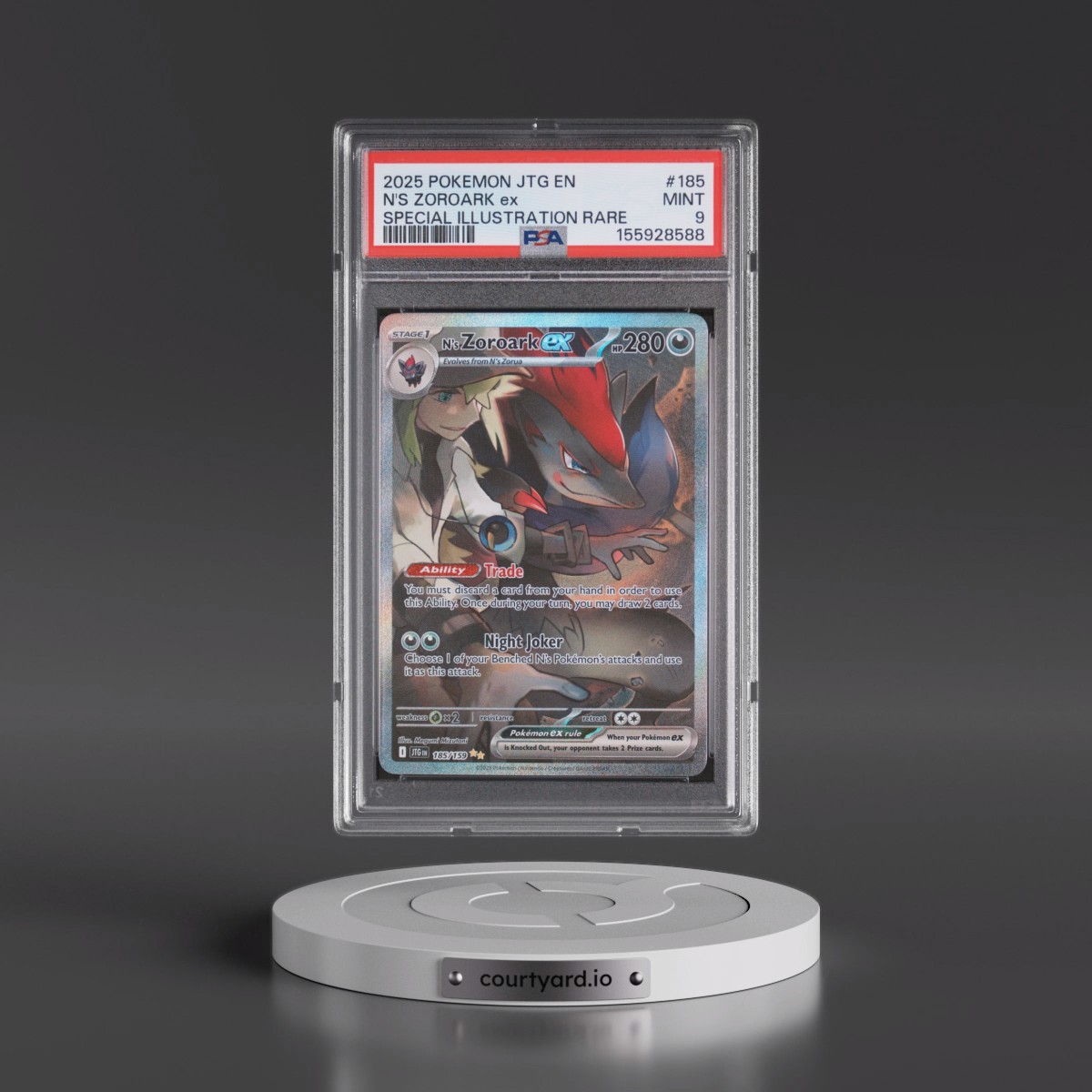 2025 Pokémon Jtg EN-Journey Together #185 N's Zoroark EX - Holo Special Illustration Rare (PSA 9 MINT)