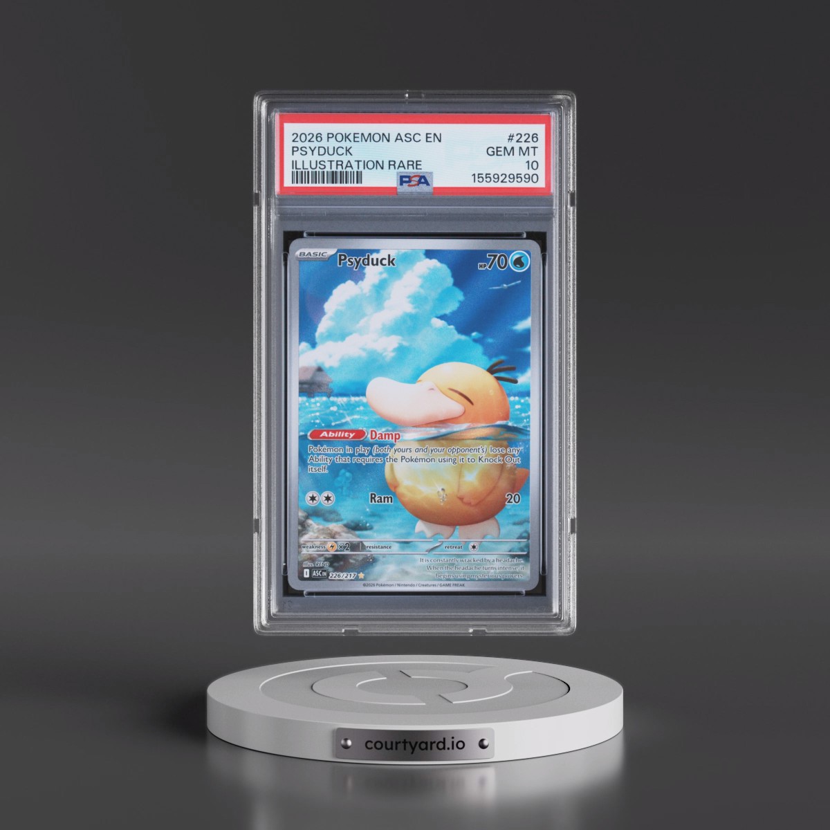 2026 Pokémon Asc EN-Ascended Heroes #226 Psyduck - Illustration Rare (PSA 10 GEM MINT)