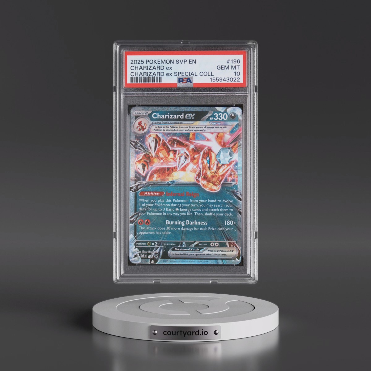2025 Pokémon Svp EN-SV Black Star Promo #196 Charizard EX - Holo Charizard EX Special Collection (PSA 10 GEM MINT)