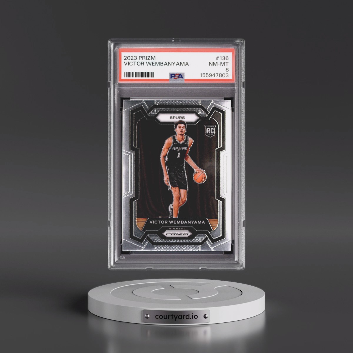 2023 Panini Prizm #136 Victor Wembanyama (PSA 8 NM-MT)