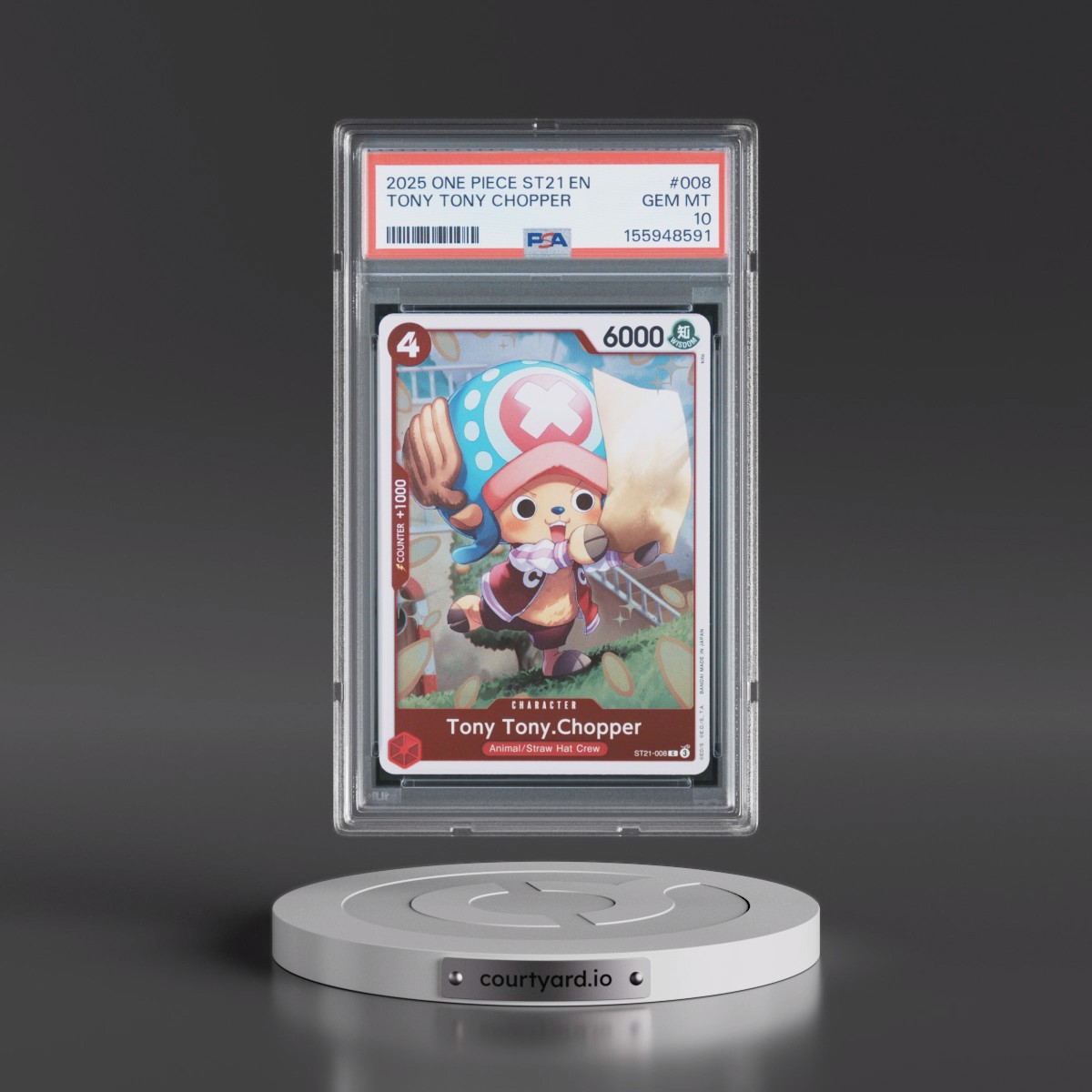2025 One Piece Starter Deck ST21-EX Gear 5 #008 Tony Tony Chopper (PSA 10 GEM MINT)