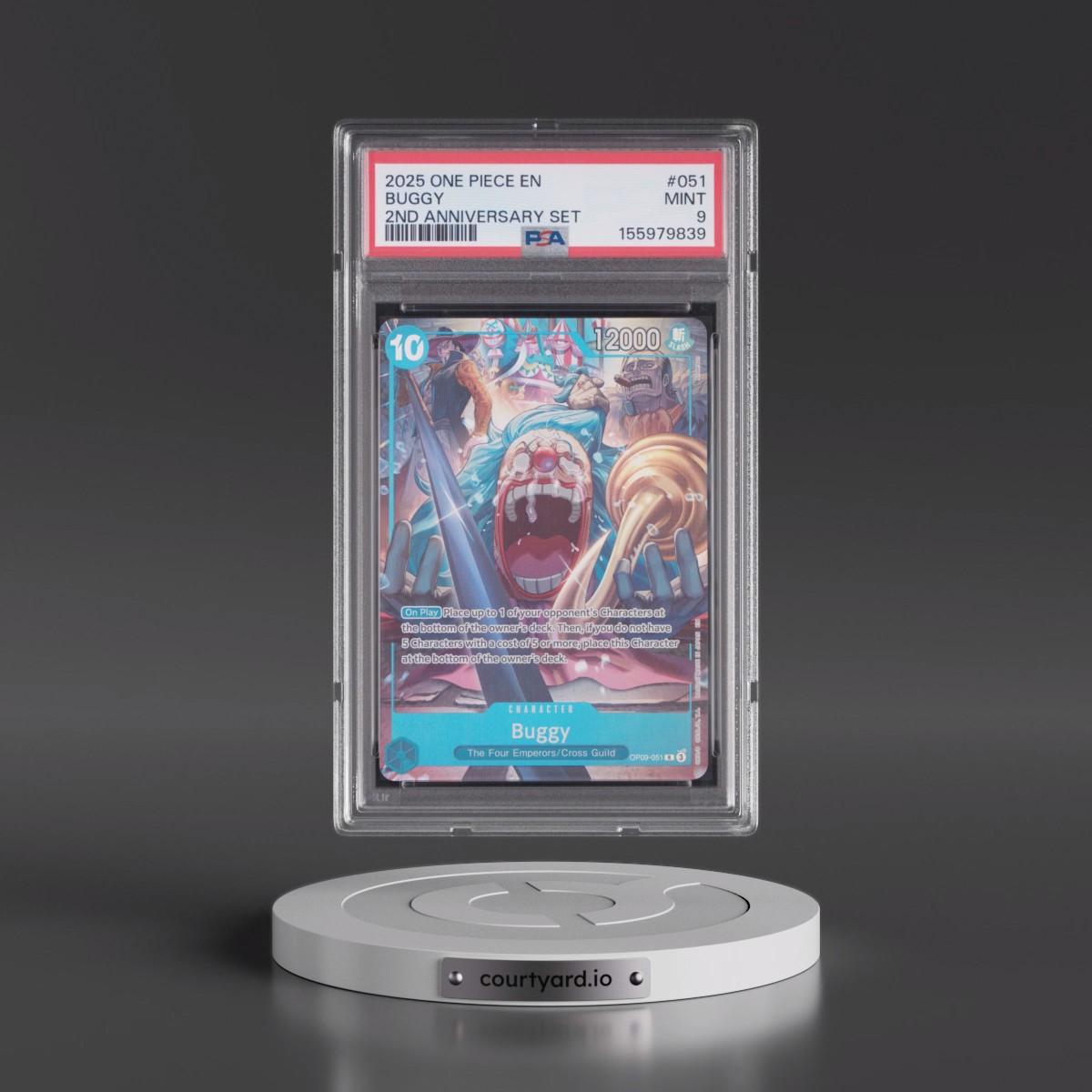 2025 One Piece English Version 2nd Anniversary Set Buggy #051 PSA 9