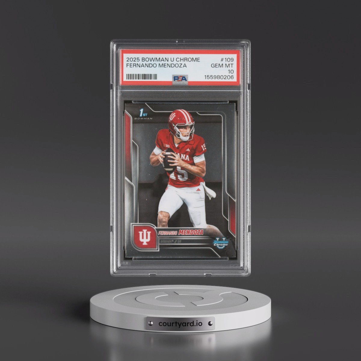 2025 Bowman University Chrome #109 Fernando Mendoza (PSA 10 GEM MINT)