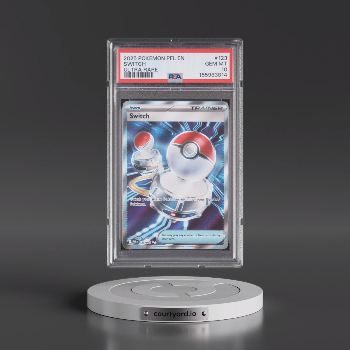 2025 Pokémon Pfl EN-Phantasmal Flames #123 Switch - Ultra Rare (PSA 10 GEM MINT)