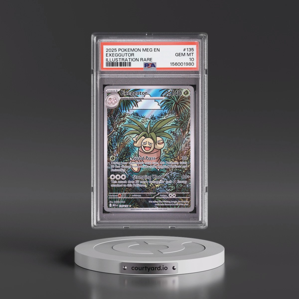 2025 Pokémon Meg EN-Mega Evolution #135 Exeggutor - Illustration Rare (PSA 10 GEM MINT)