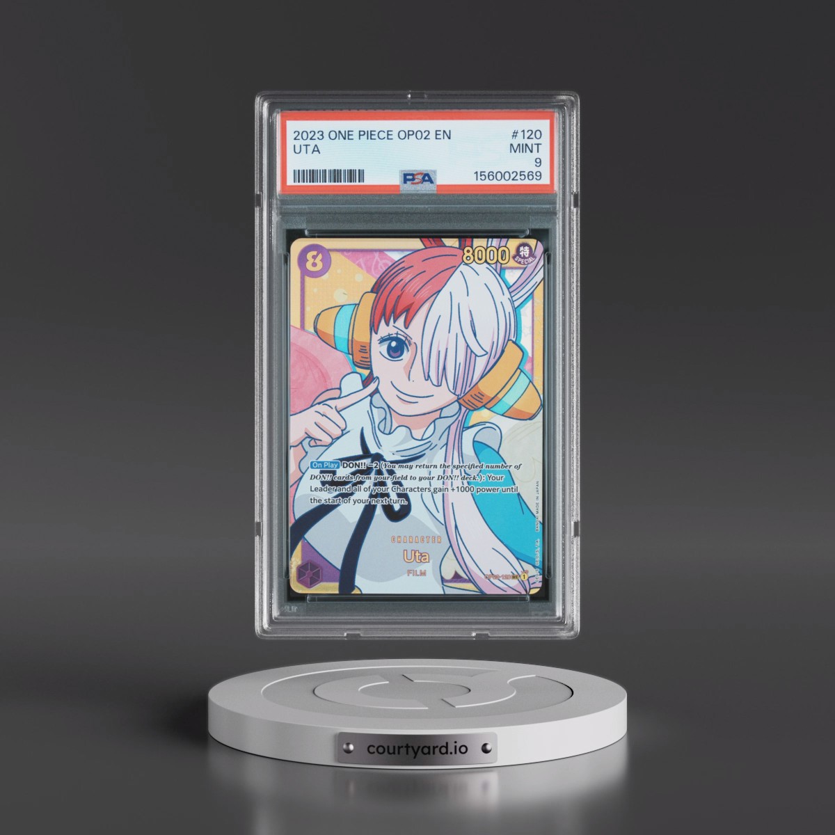 2023 One Piece OP02-Paramount War #120 Uta (PSA 9 MINT)