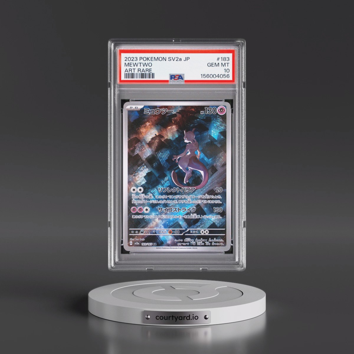 2023 Pokémon Sv2a-Pokémon 151 #183 Mewtwo - Art Rare (PSA 10 GEM MINT)